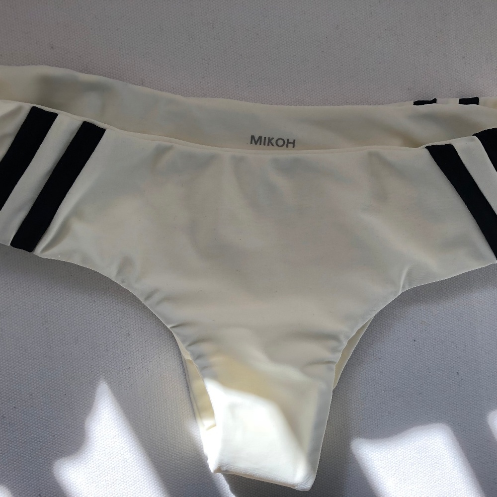 Mikoh Bone Strip Bikini Bottoms Size Medium